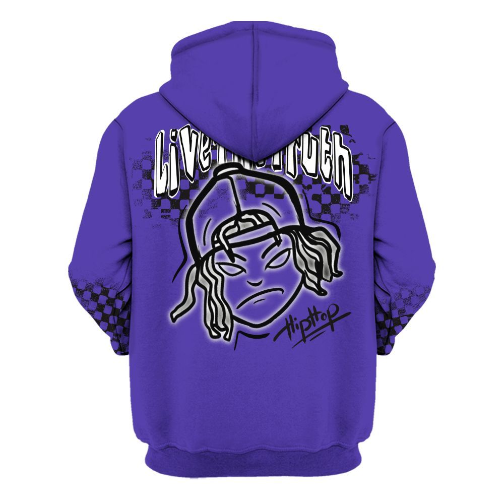 Hoodie To Match Field Purple 12s - Feel Life Street Style All Over Print