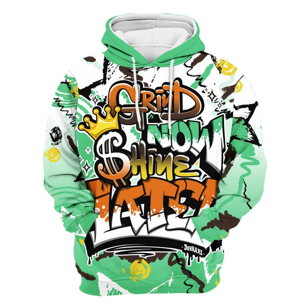 Hoodie To Match SB Dunk Low Tourmaline Shirt - Grind Shine Later Drip All Over Print