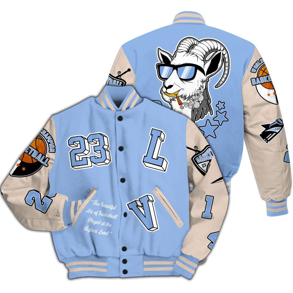 Varsity Jacket To Match Air Max 1 Royal Pulse - The GOAT Got Em Streetwear All Over Print