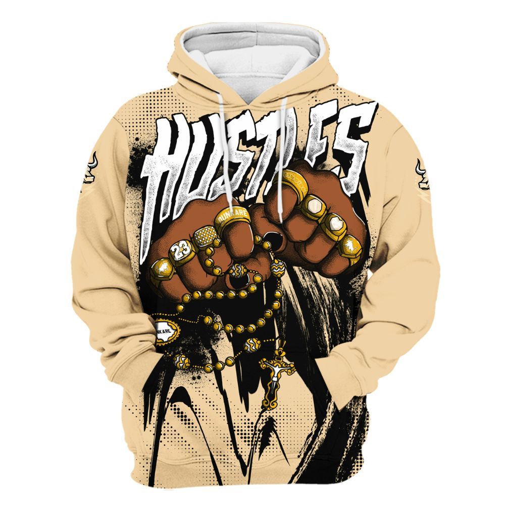 Hoodie To Match Dunk Low Strawberry Waffle - Hustle Make Money All Over Print