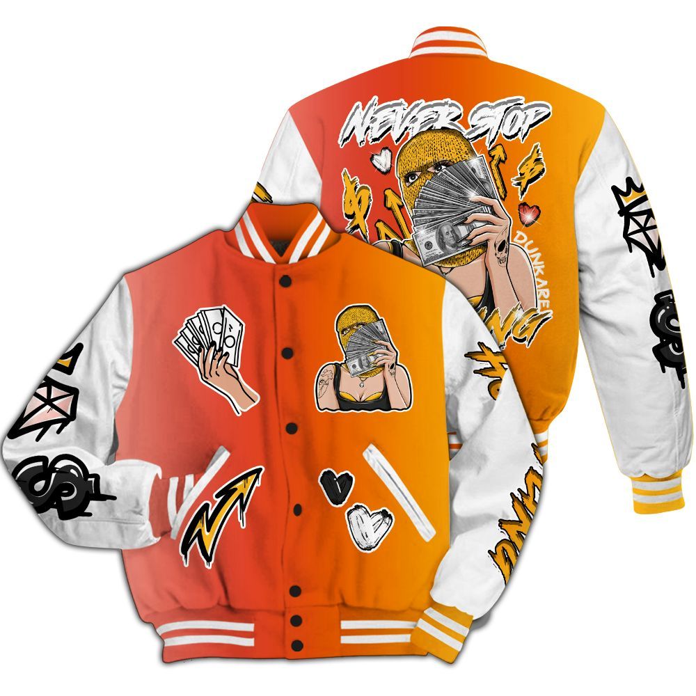 Varsity Jacket To Match Dunk High Candy Corn - Hustling Unique All Over Print