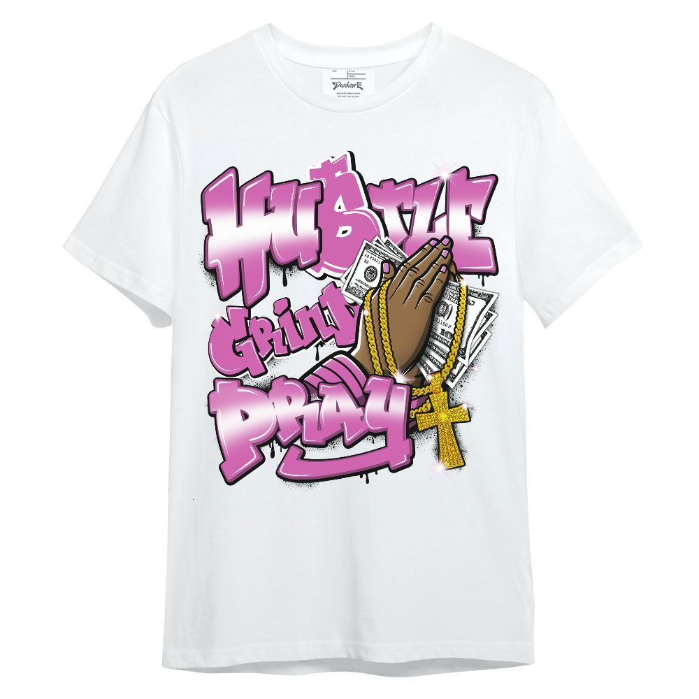 Shirt To Match Hyper Violet 4s - Hustle, Money Pray Streetwear Unisex Shirt