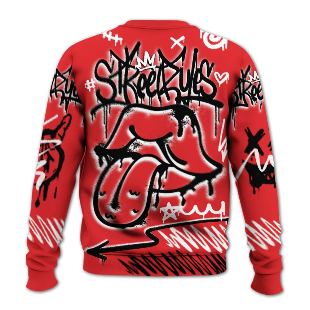 Sweatshirt To Match Chile Red 9s - Break Rules Streetwear All Over Print