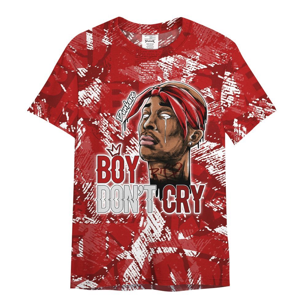 Shirt To Match Red Taxi 12s - Boiz Ain't Cry Unique Abstract All Over Print