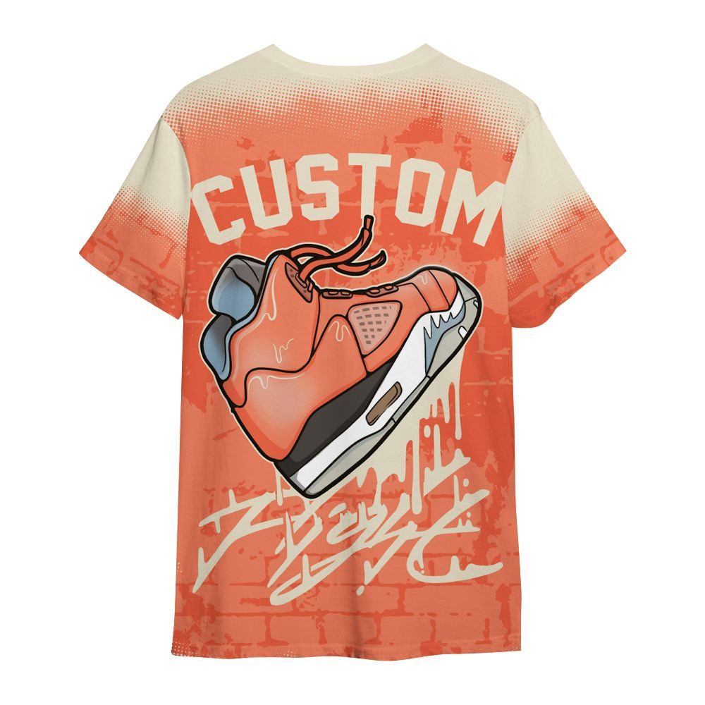 Shirt To Match DJ Khaled Crimson Bliss 5s - No.5 Drip Graphic  Custom Name All Over Print