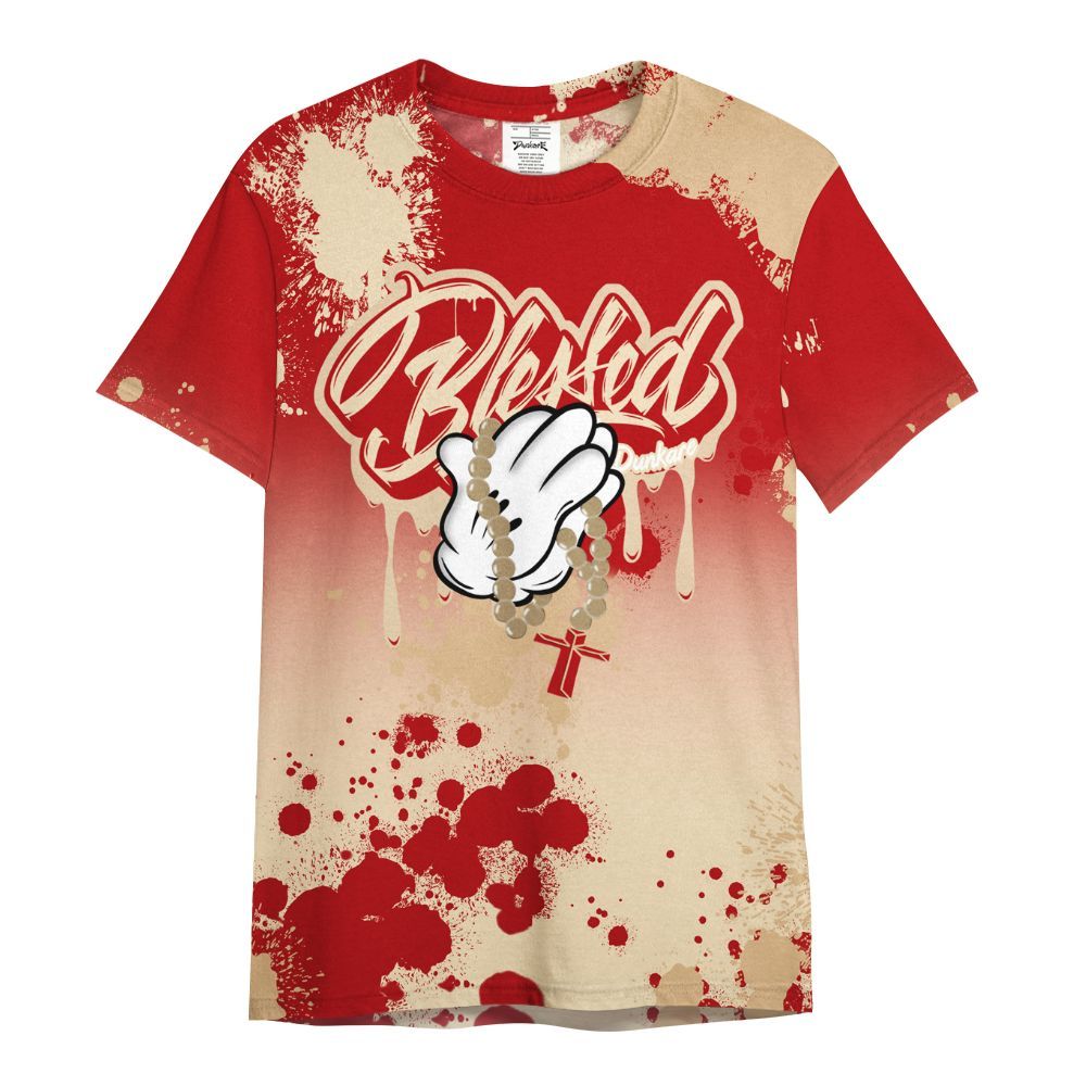 Shirt To Match Dunk Low Strawberry Waffle - God Blessed Dripping All Over Print