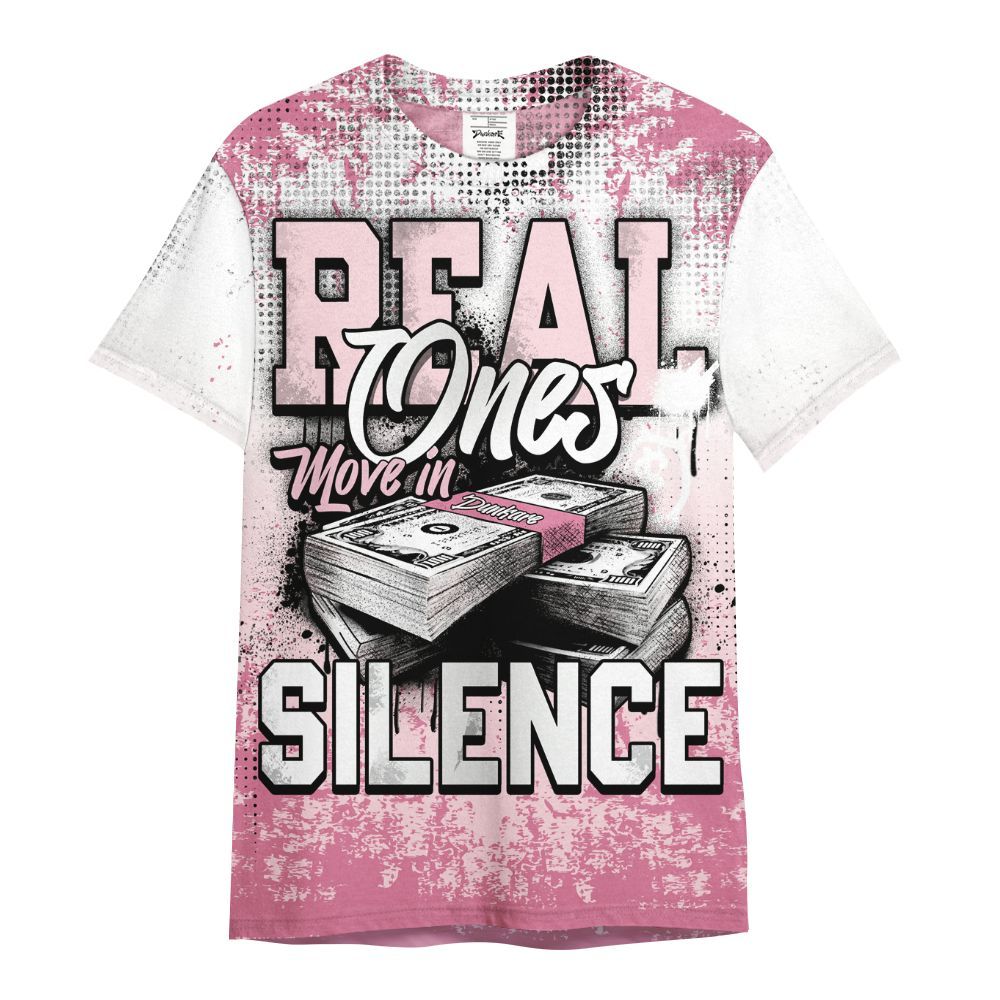 Shirt To Match GS Pearl Pink 12s Shirt, Move In Silence Money Street Retro All Over Print