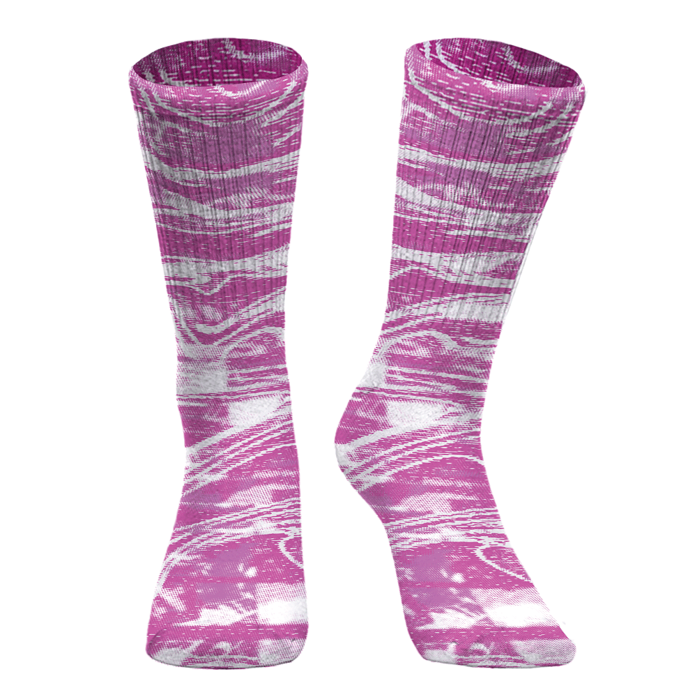Sock To Match Hyper Violet 4s - Blurry Abstract Graphic Unisex
