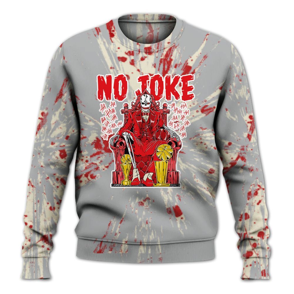 Sweatshirt To Match Cement Grey 3s - Ain't Joke Skeleton Luxury All Over Print