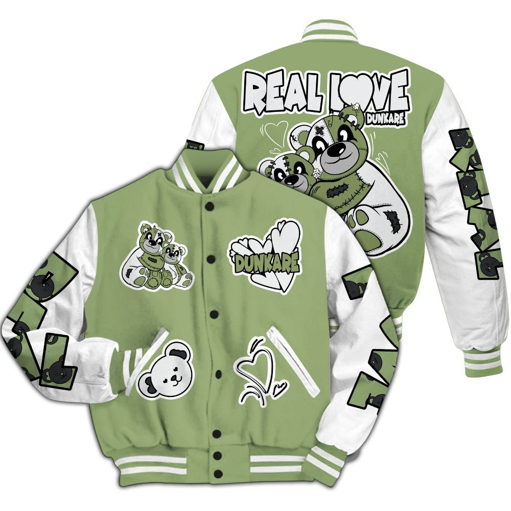 Varsity Jacket To Match Oil Green 4s - Sincere Fondness Bear All Over Print