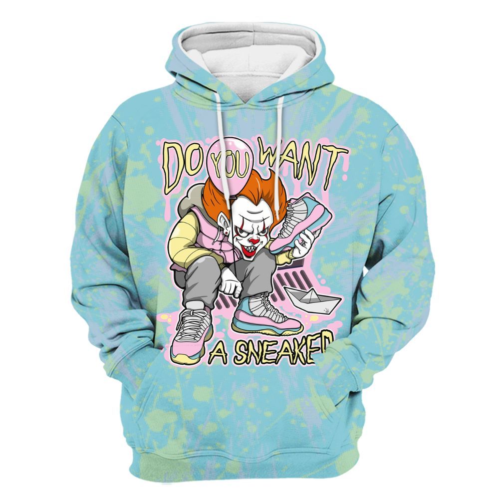 Hoodie To Match SB Dunk Low Visty - Clown Scary Sneakers Graphic Halloween All Over Print
