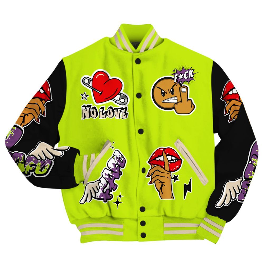 Varsity Jacket To Match GS Black Barely Volt 11s - FK Around Find Out All Over Print