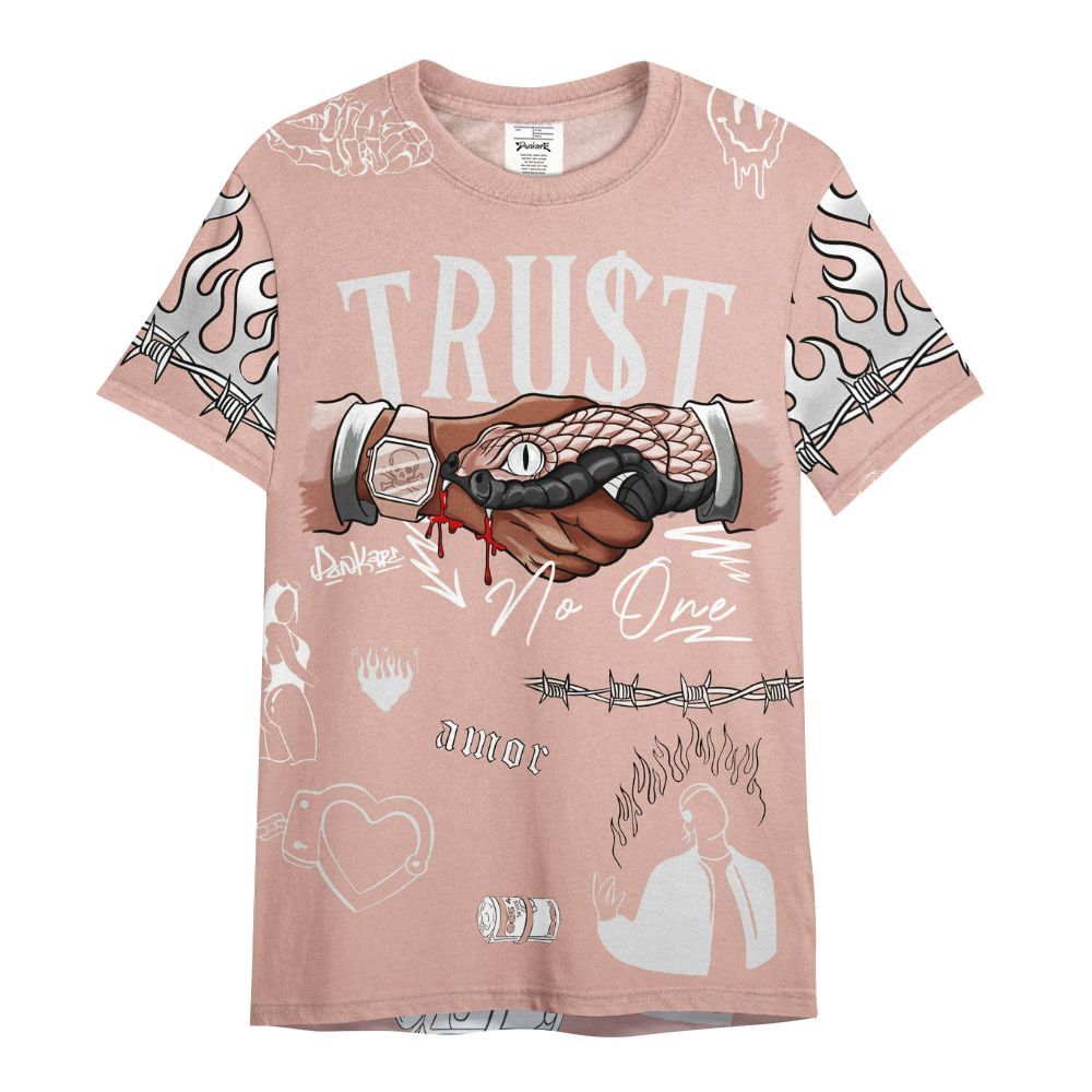 Shirt To Match Dunk Low Pink Velvet - Snake Trust No One All Over Print