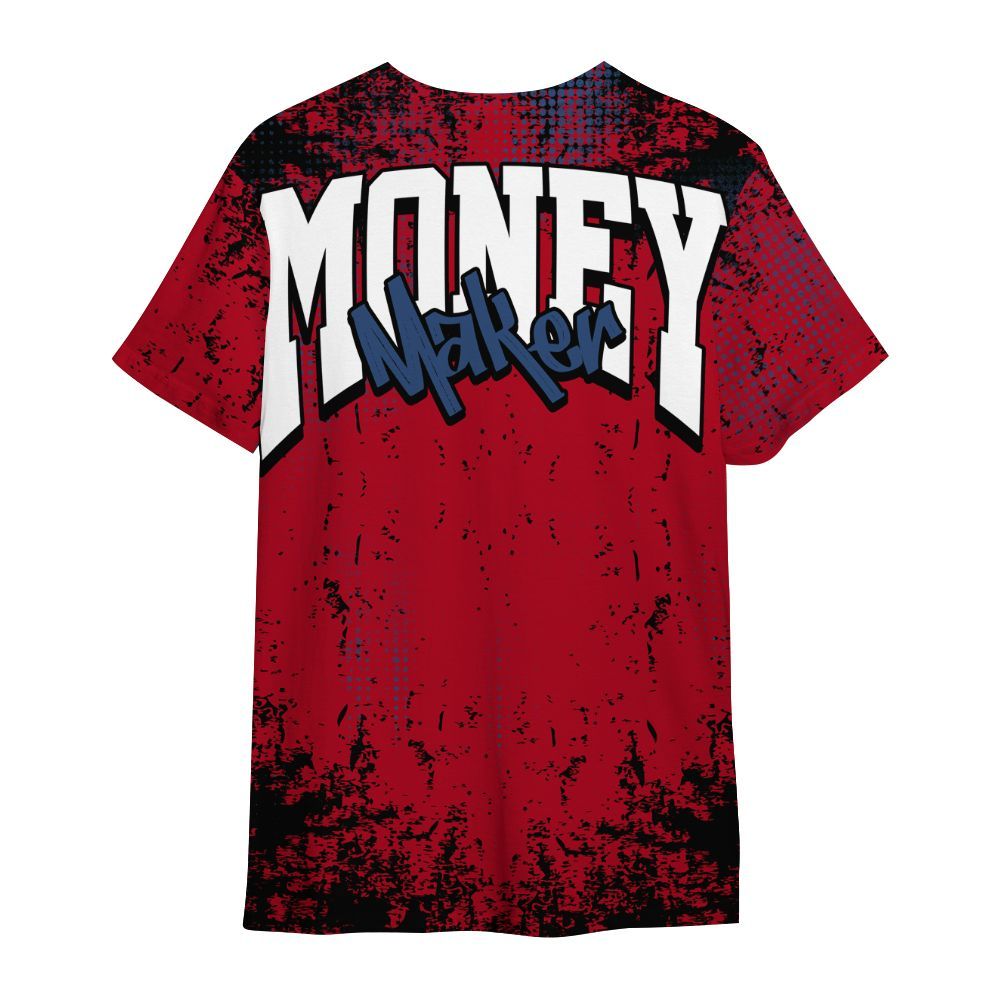 Shirt To Match Air Griffey Max Black Red Navy Blue 1s - Move In Silence Money Street Retro All Over Print