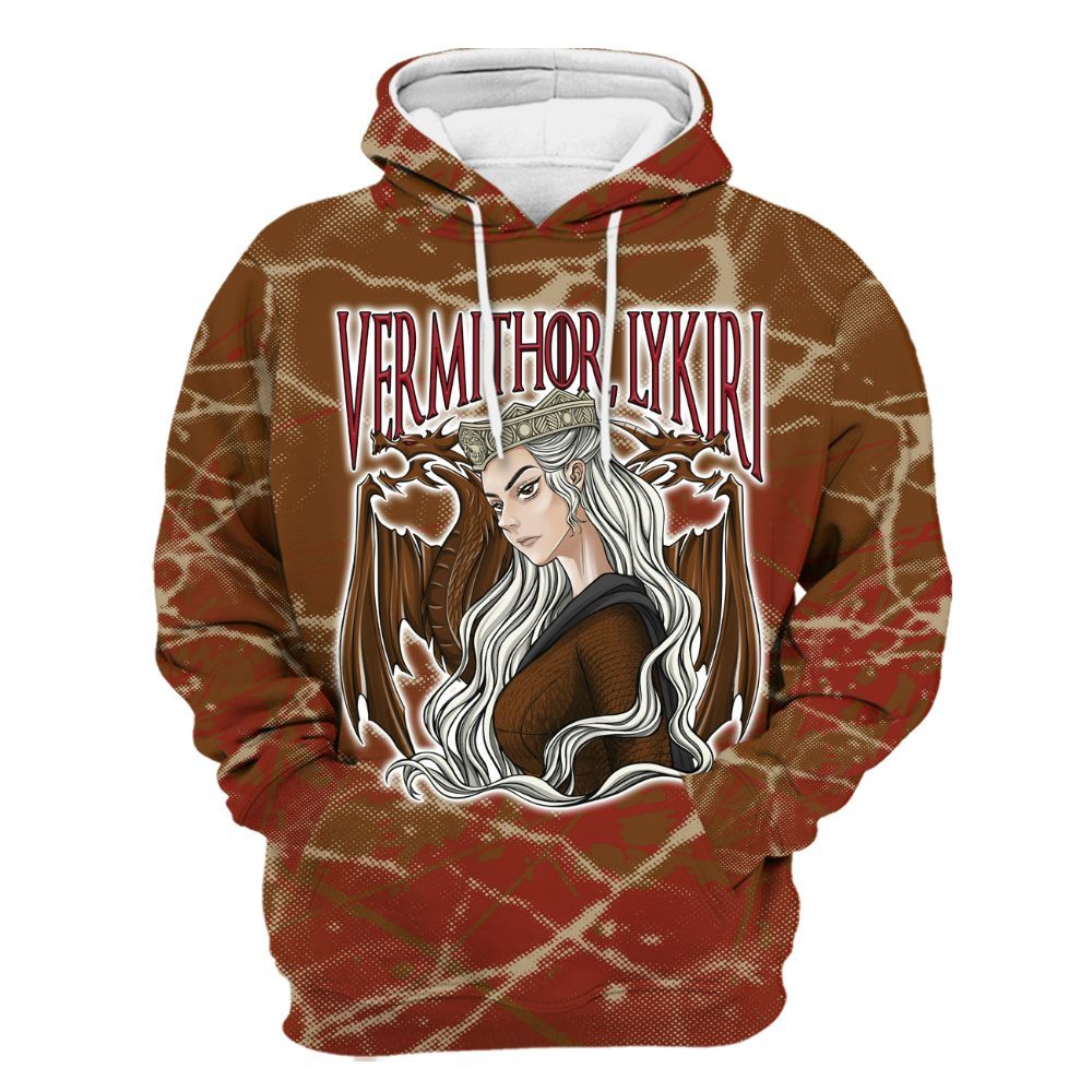 Hoodie To Match Archaeo Brown 5s - Dragon's Mom! Profound All Over Print