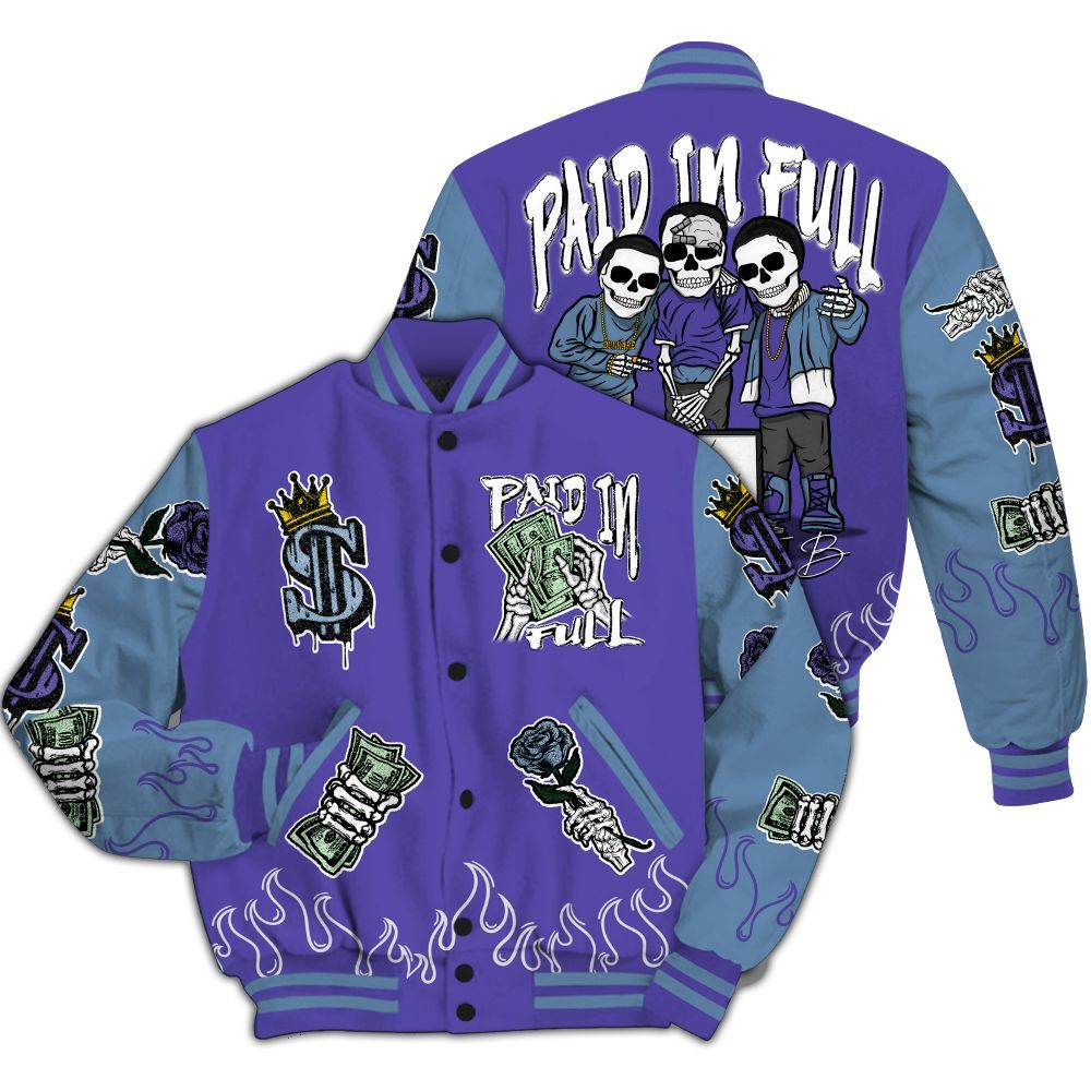 Varsity Jacket To Match Retro Concord 5s - Fire Everybody Paid In All Over Print