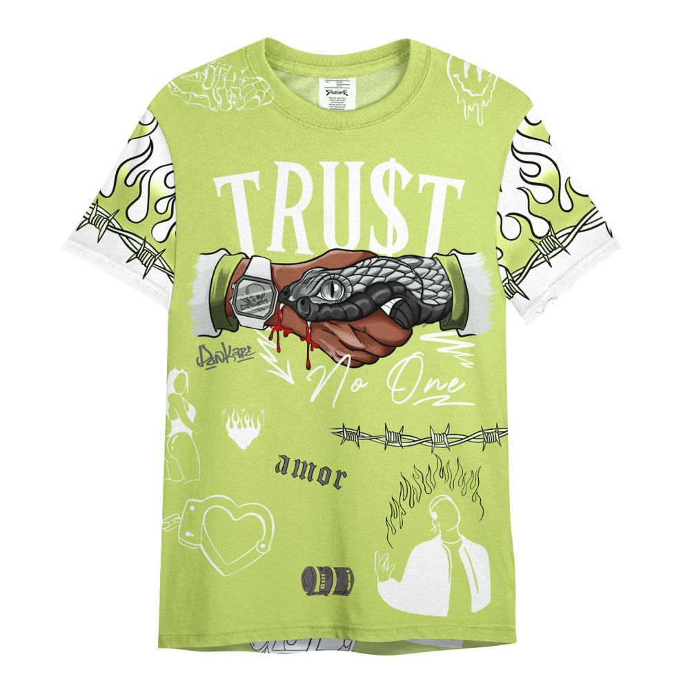 Shirt To Match Light Lemon Twist 4s - Snake Trust No One All Over Print