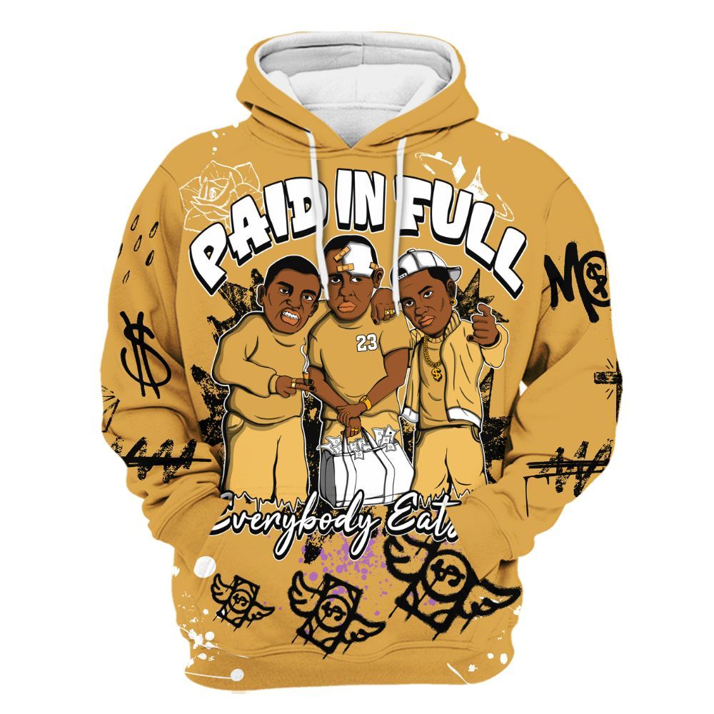 Hoodie To Match Low OG Rookie Of The Year 1s - Everybody Paid In Full Crayon All Over Print