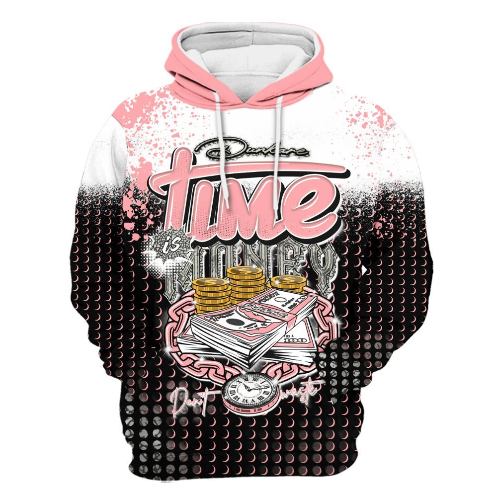 Hoodie To Match Retro Wings 3s - Halftone Time Is Money All Over Print