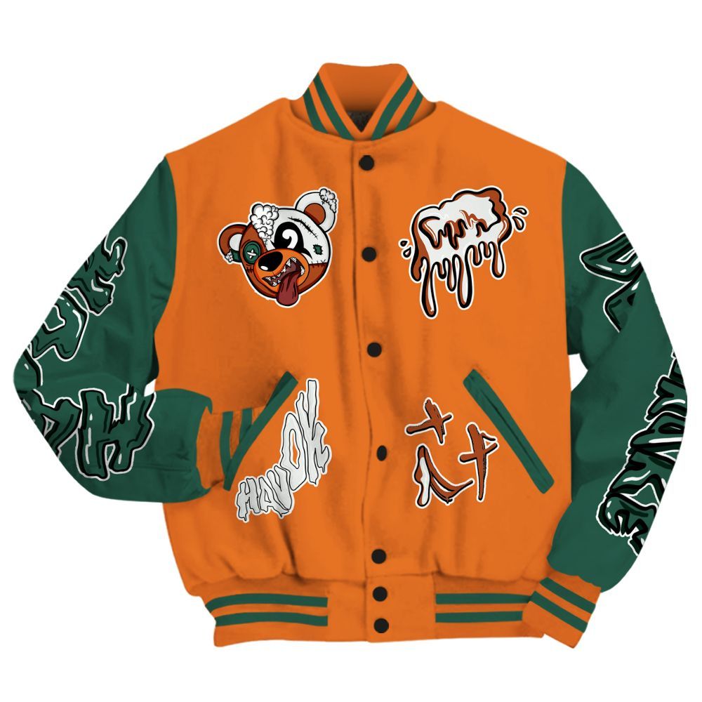Varsity Jacket To Match Dunk Low Ceramic - Havok Bear All Over Print
