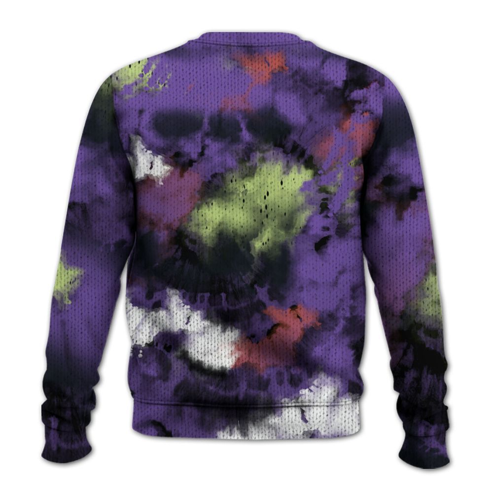 Knitted Sweater To Match Canyon Purple 4s - God Blessed Tie Dye