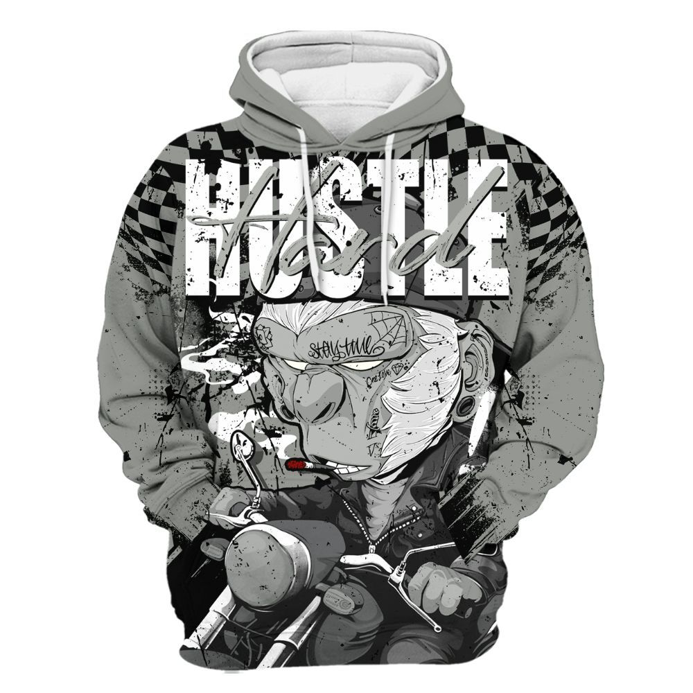 Hoodie To Match Paris Olympics 4s - Hustle Hard Monkey All Over Print
