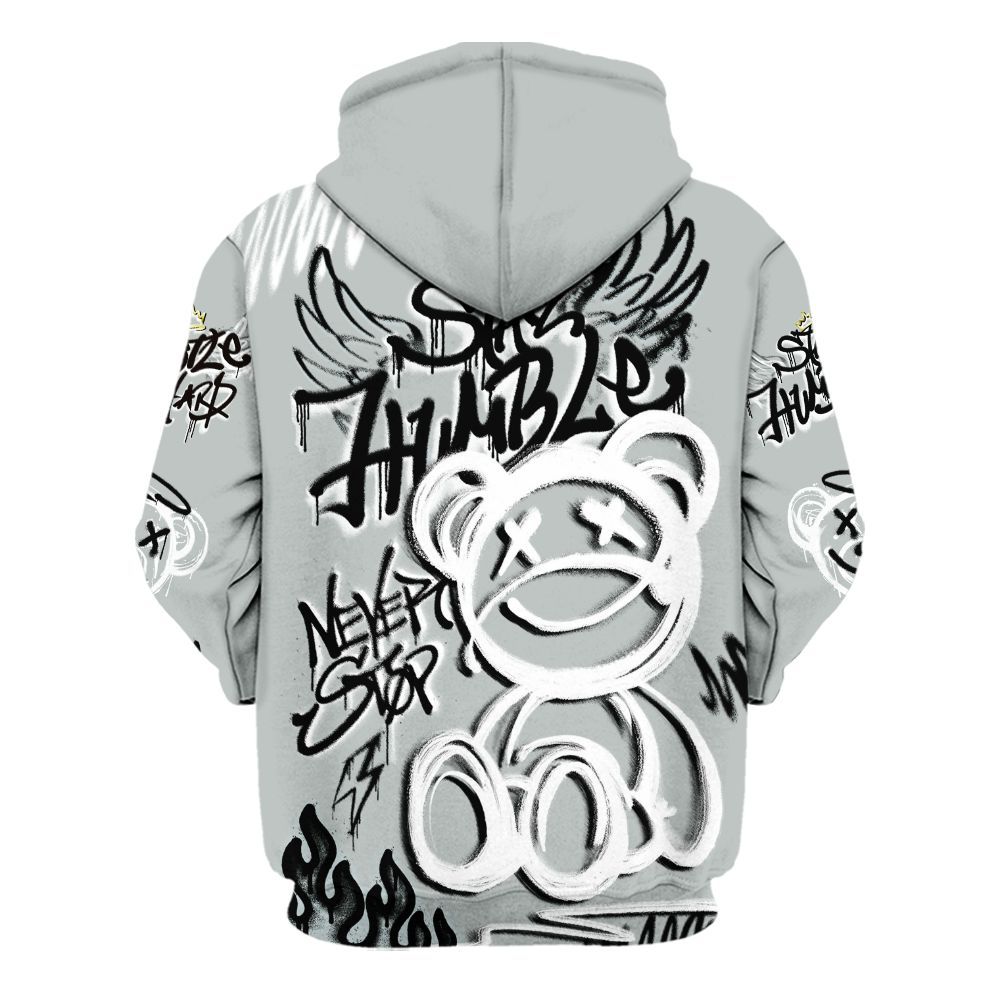 Hoodie To Match Black Wolf Grey 12s - Humble Drip Streetwear Graffity All Over Print