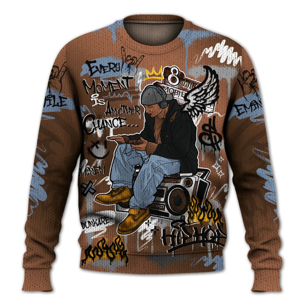 Sweater To Match Air Foamposite Metallic Copper - 8Mile Movie Graffiti Graphic