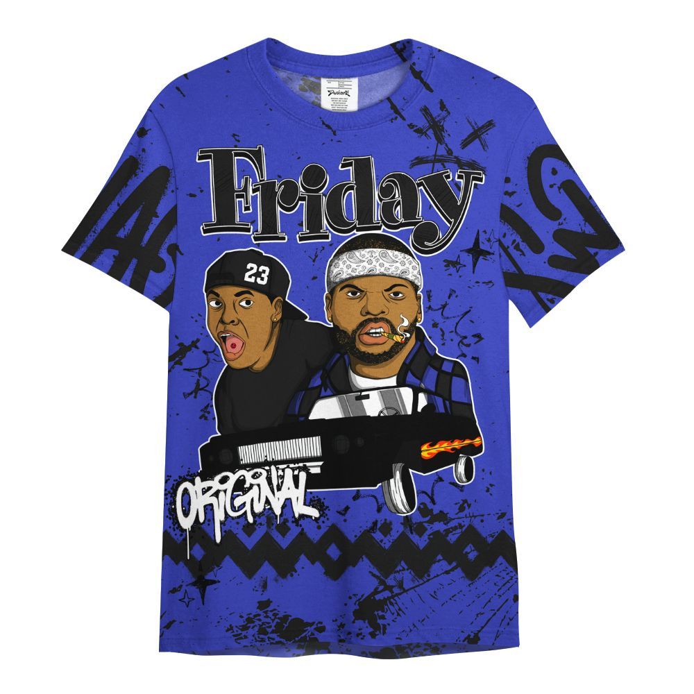 Shirt To Match Retro Black Concord 12s - Friday Sneaker Crayon All Over Print