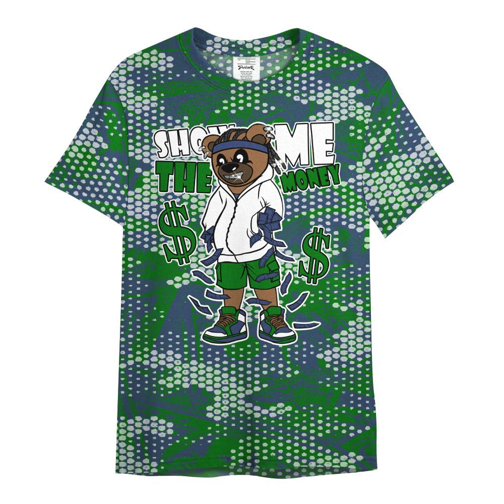 Shirt To Match Midnight Navy 13s - Show Me Bear Banknotes Art All Over Print