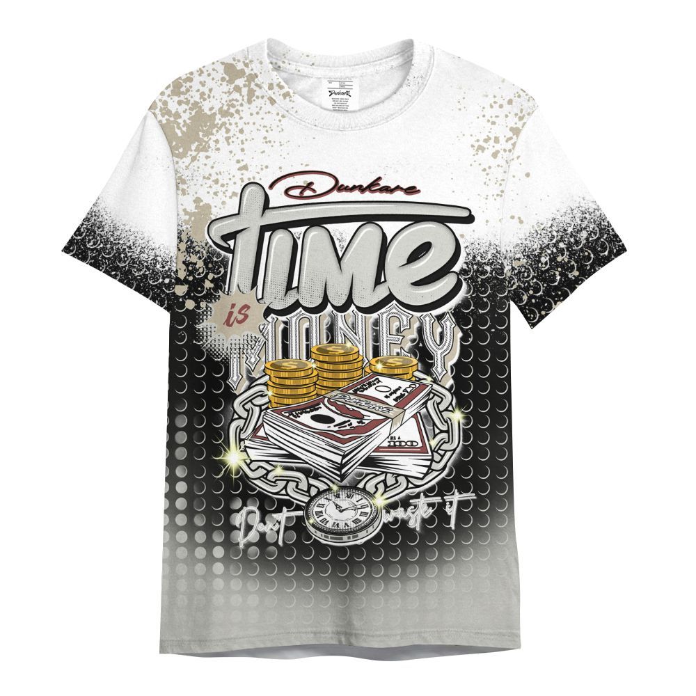 Shirt To Match RM Canyon Rust 4s - Halftone Time Is Money All Over Print