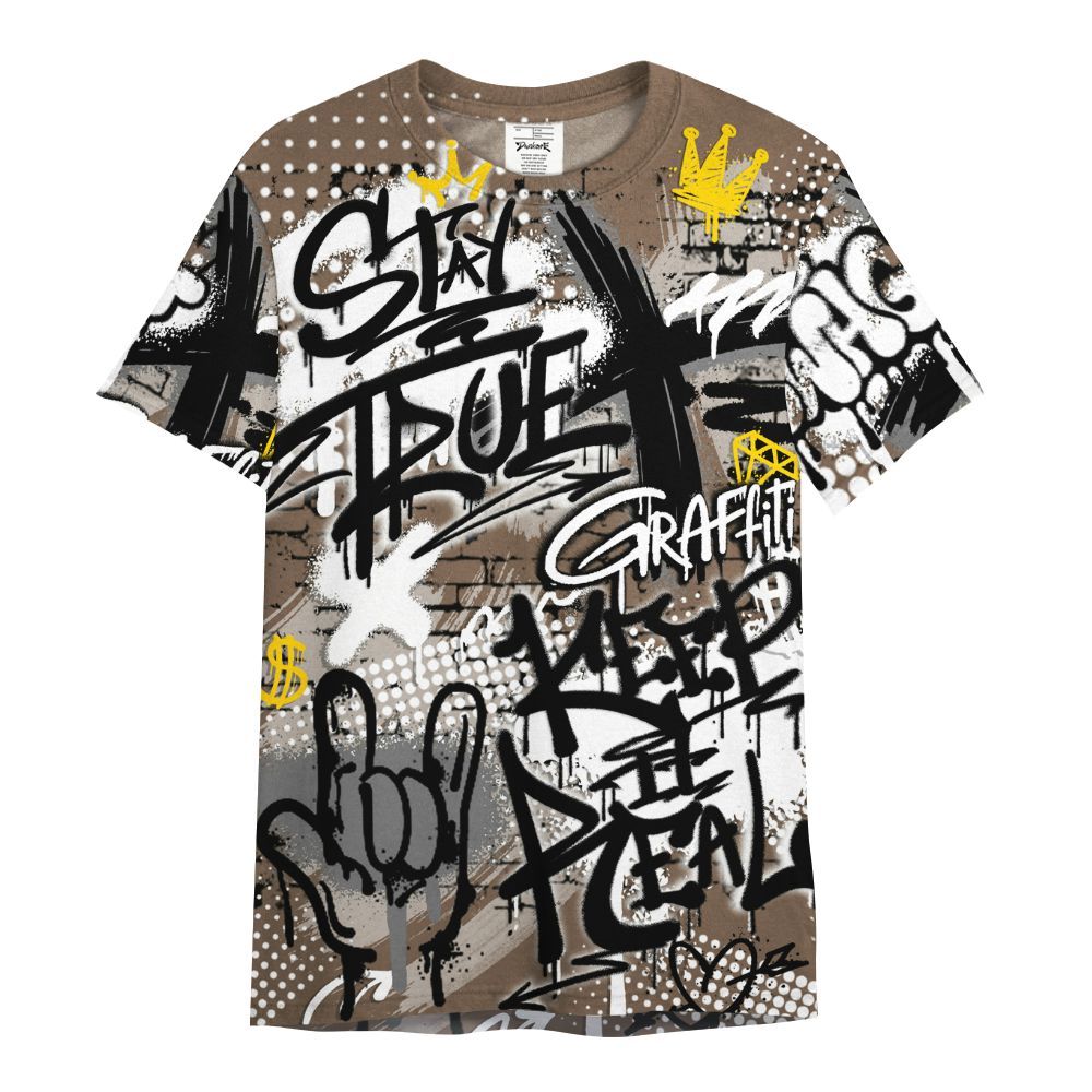 Shirt To Match Dark Mocha Jack - True It Real Graffiti Streetwear All Over Print