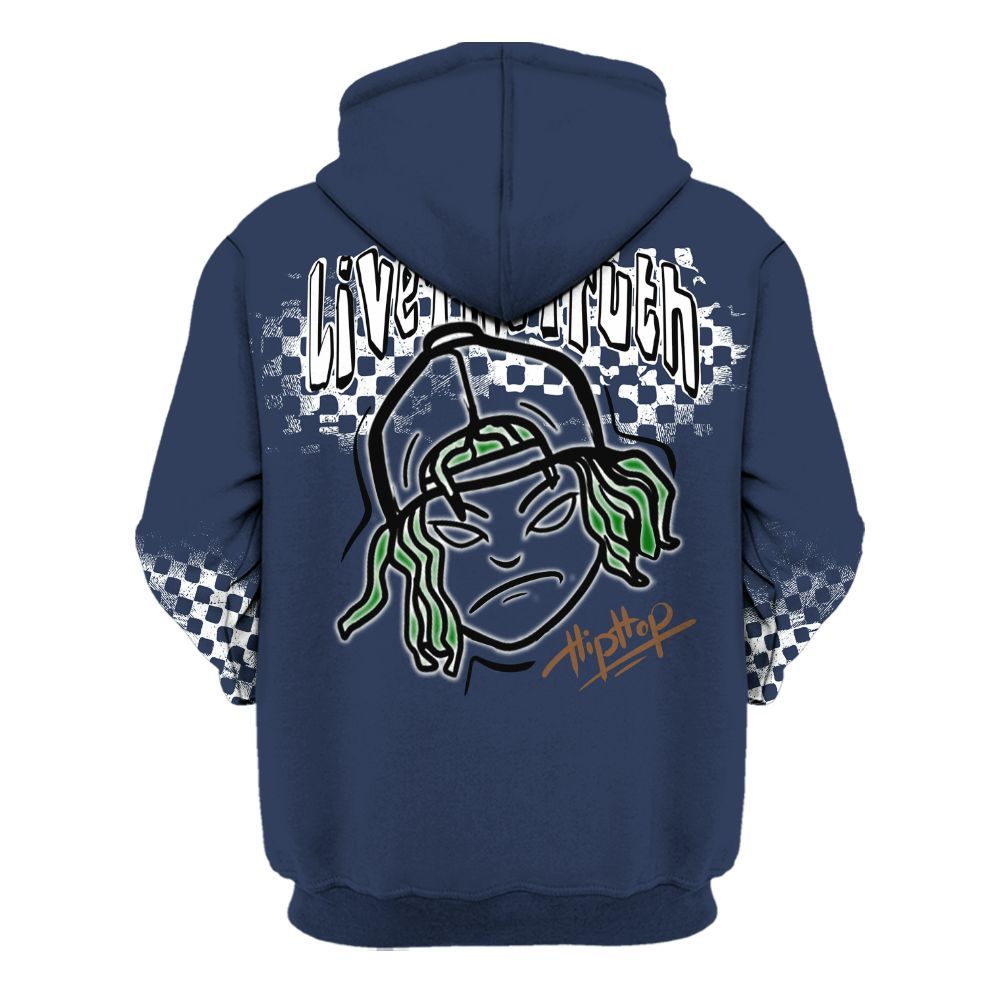 Hoodie To Match Midnight Navy 13s - Feel Life Street Style All Over Print