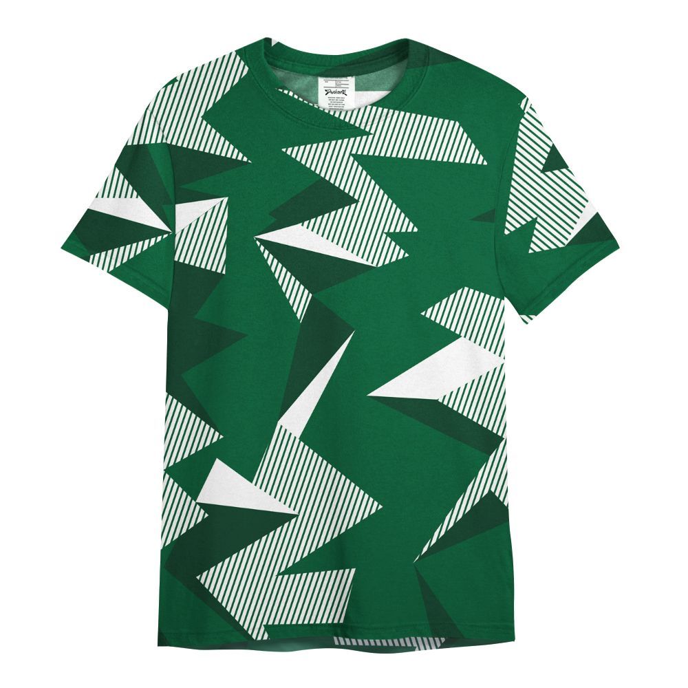 Shirt To Match High Gorge Green 1s - Geometric Camouflage Pattern All Over Print