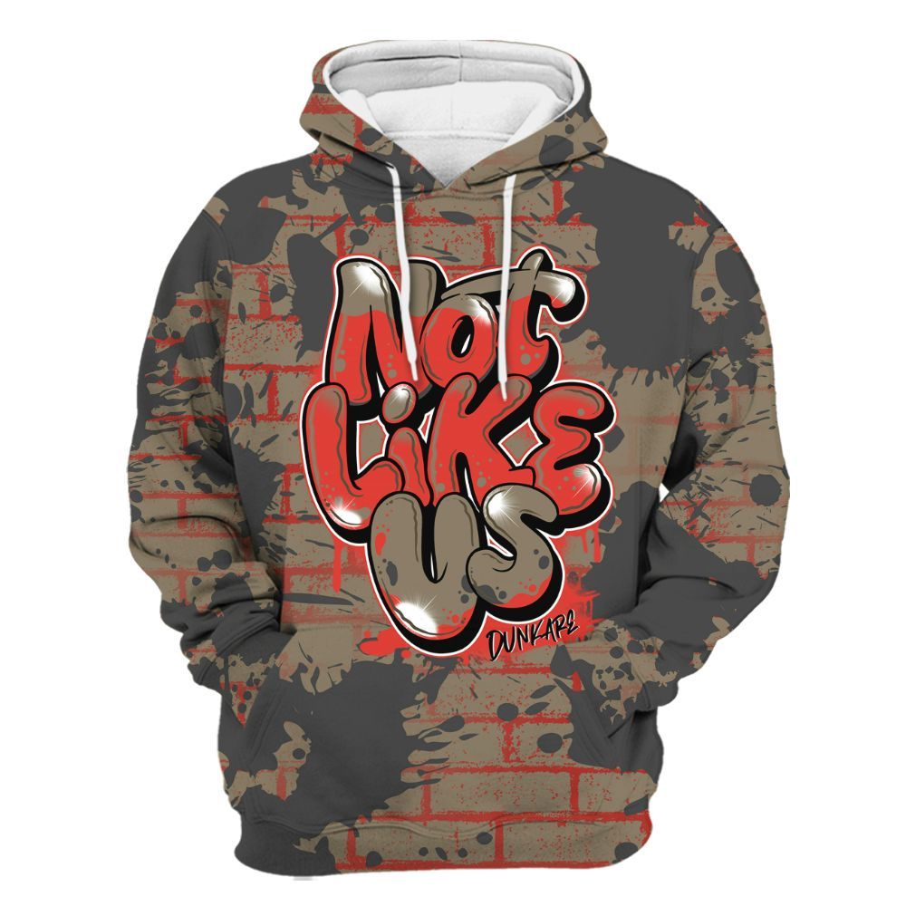 Hoodie To Match Olive 9s - None Like Us Graphic Brick Art All Over Print