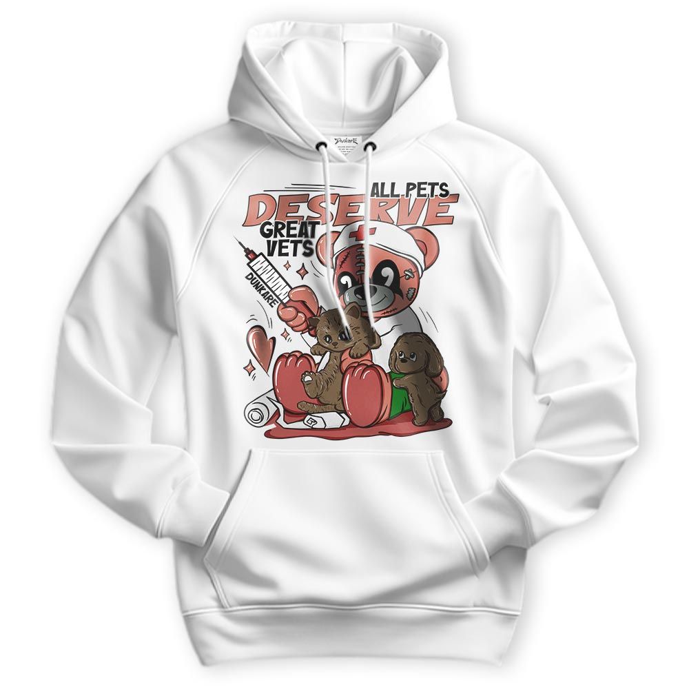 Sweatshirt To Match Dune Red 13s Hoodie - All Pets Deserve Great Vets Bear Hoodie Unisex