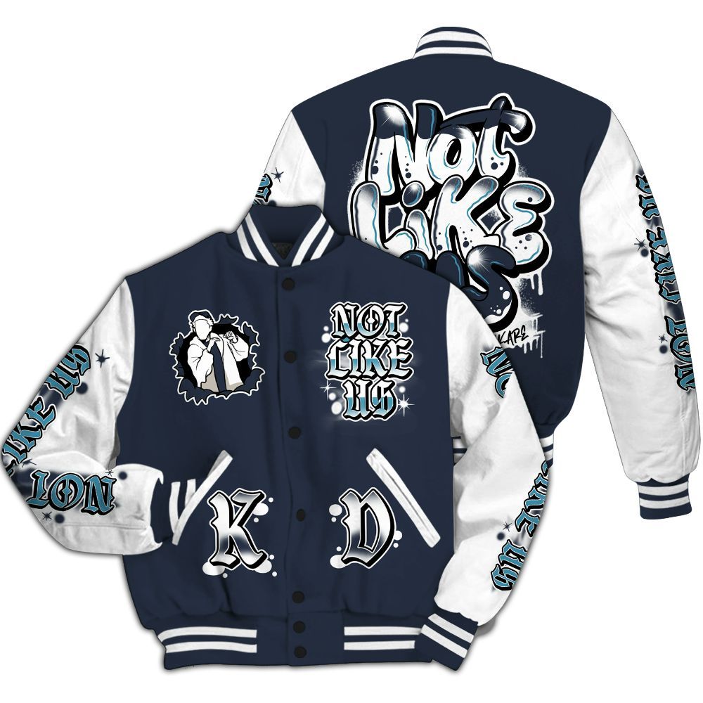 Varsity Jacket To Match Retro Obsidian 13s - None Like Us Graphic All Over Print