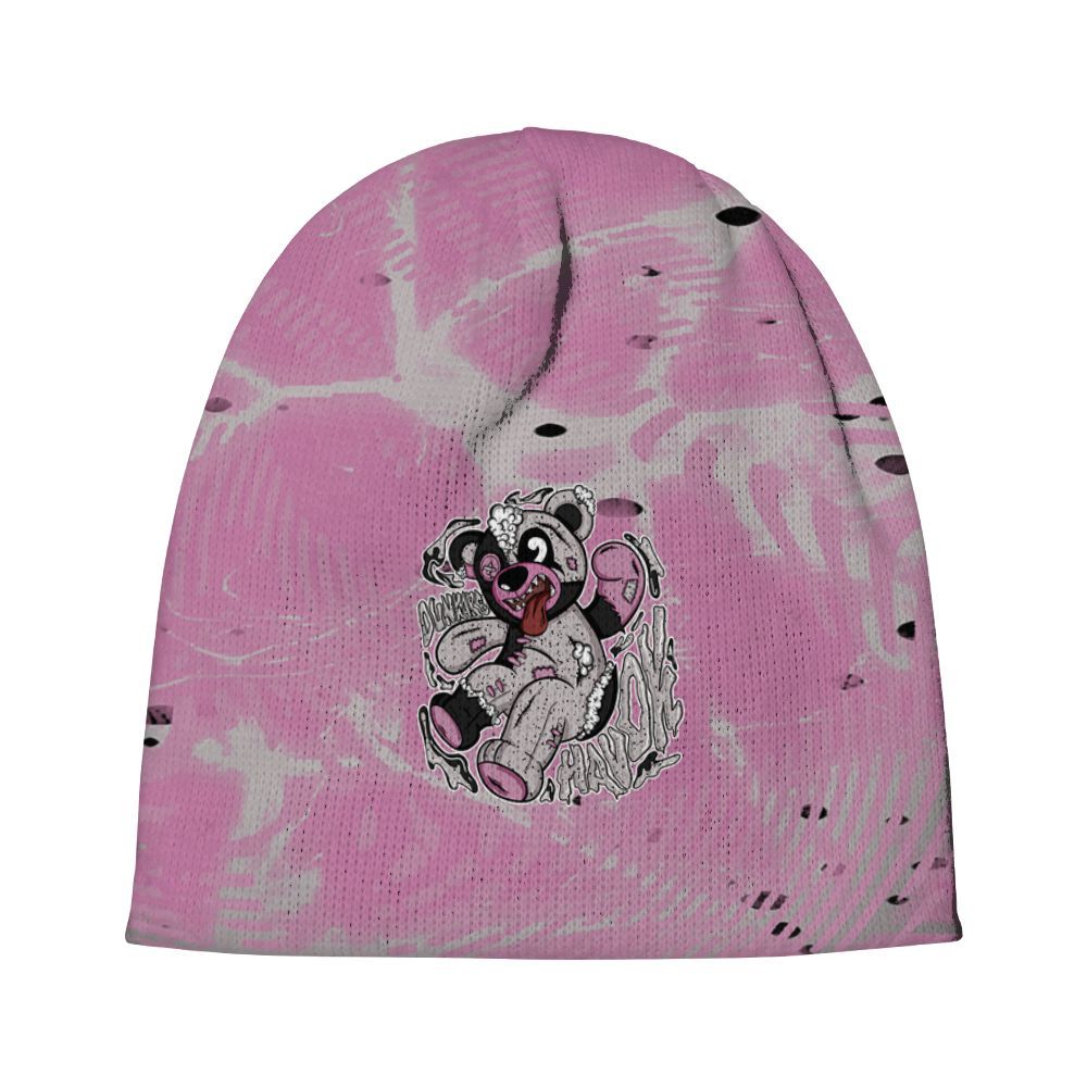 Beanie Hat To Match Neutral Grey Black White Orchid 4s - Havok Bear Graphic