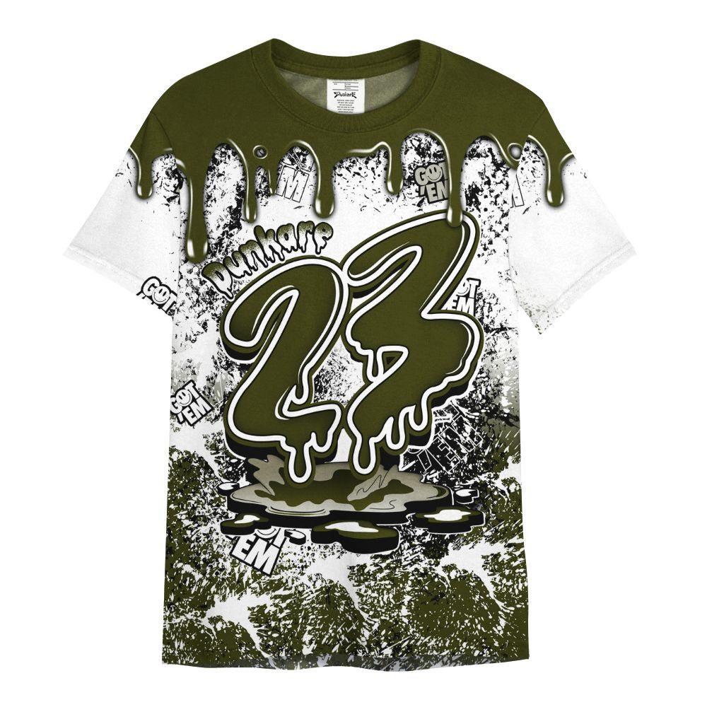 Shirt To Match Dunk Low Pale Ivory Cargo Khaki - Dripping 23 Drip All Over Print