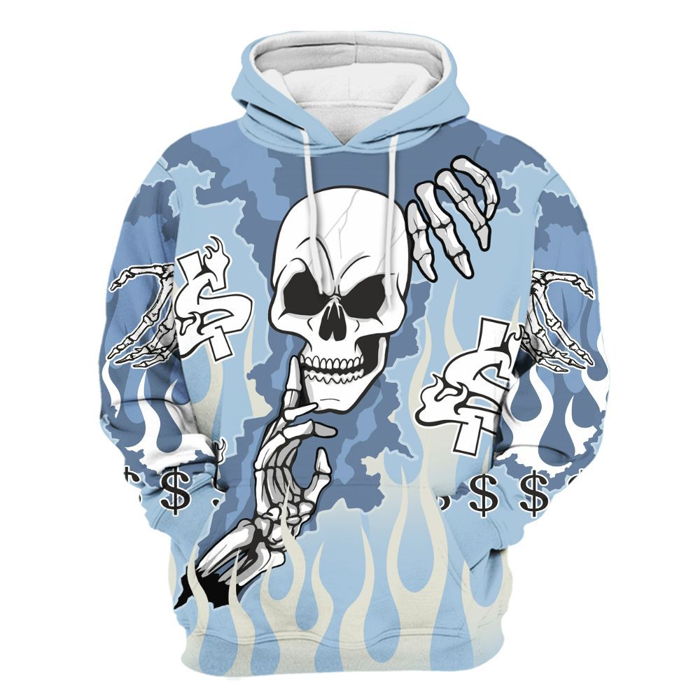 Hoodie To Match Forget Me Not 4s - Ones Move In Silence Graphic Trapped All Over Print