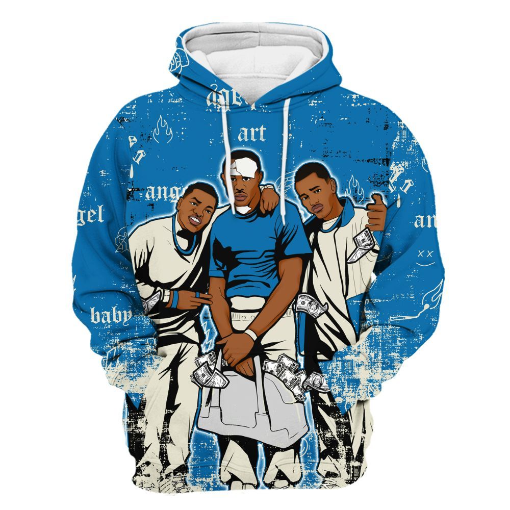 Hoodie To Match Rare Air 3s - Paid In Full Money All Over Print