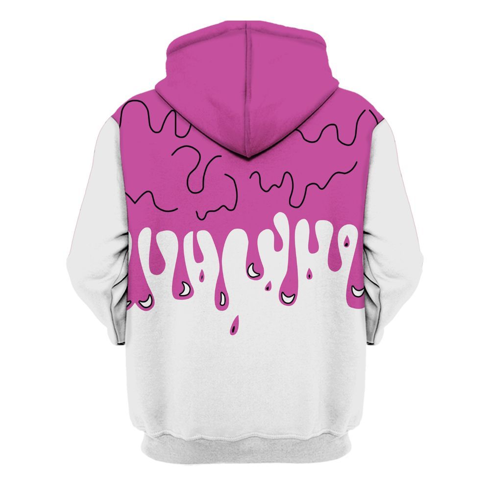 Hoodie To Match Dunk Low Active Fuchsia - Snake Trust No One Drip All Over Print