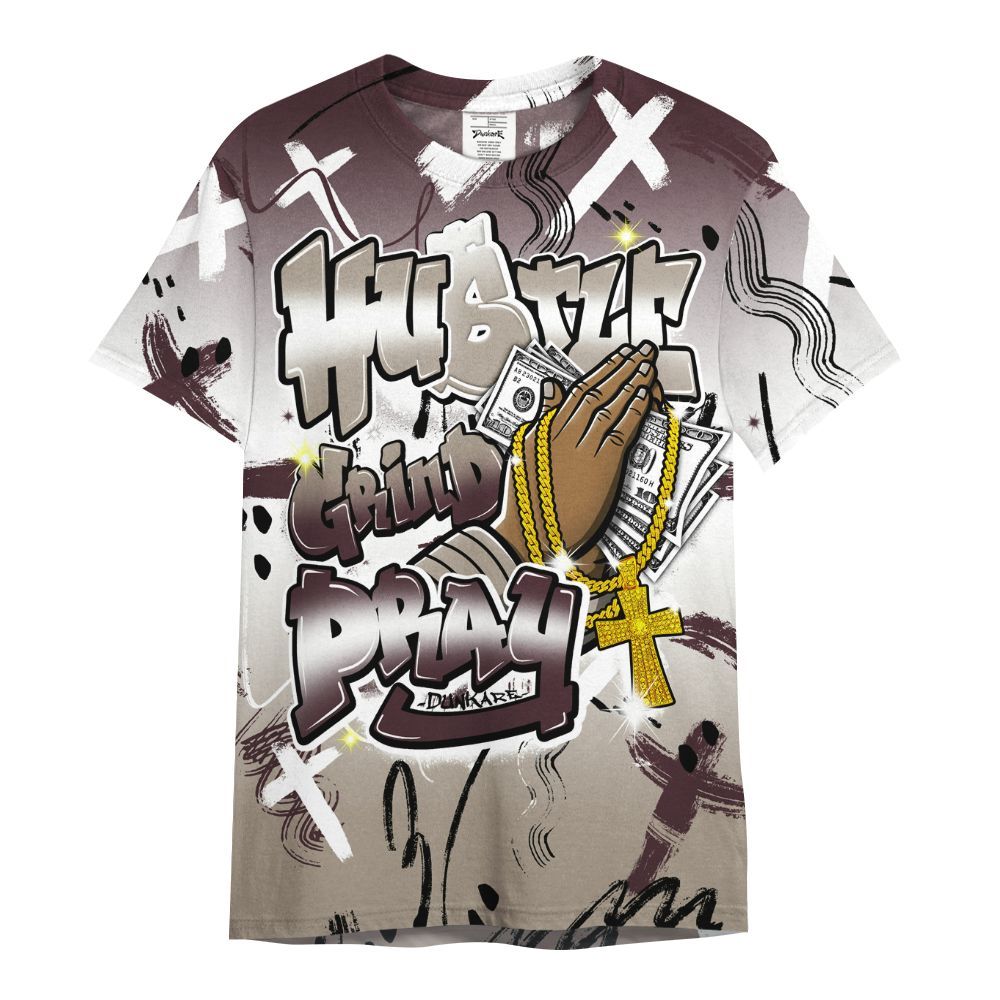 Shirt To Match AMM Retro Phantom 4s - Money Hustle Grind Pray All Over Print