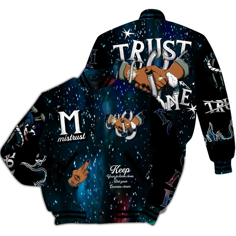 Varsity Jacket To Match Air Foamposite One Galaxy - Trust No One Snake-Bite Street Style All Over Print