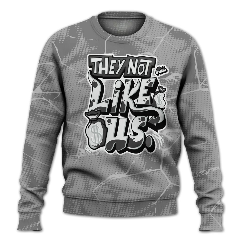Sweatshirt To Match Black Wolf Grey 12s - Dislike Us Graphic All Over Print