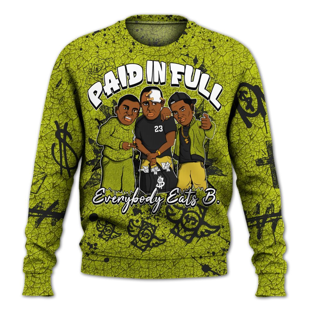 Sweatshirt To Match Dunk Low QS Halloween Skull - Everybody Paid In Full Crayon All Over Print