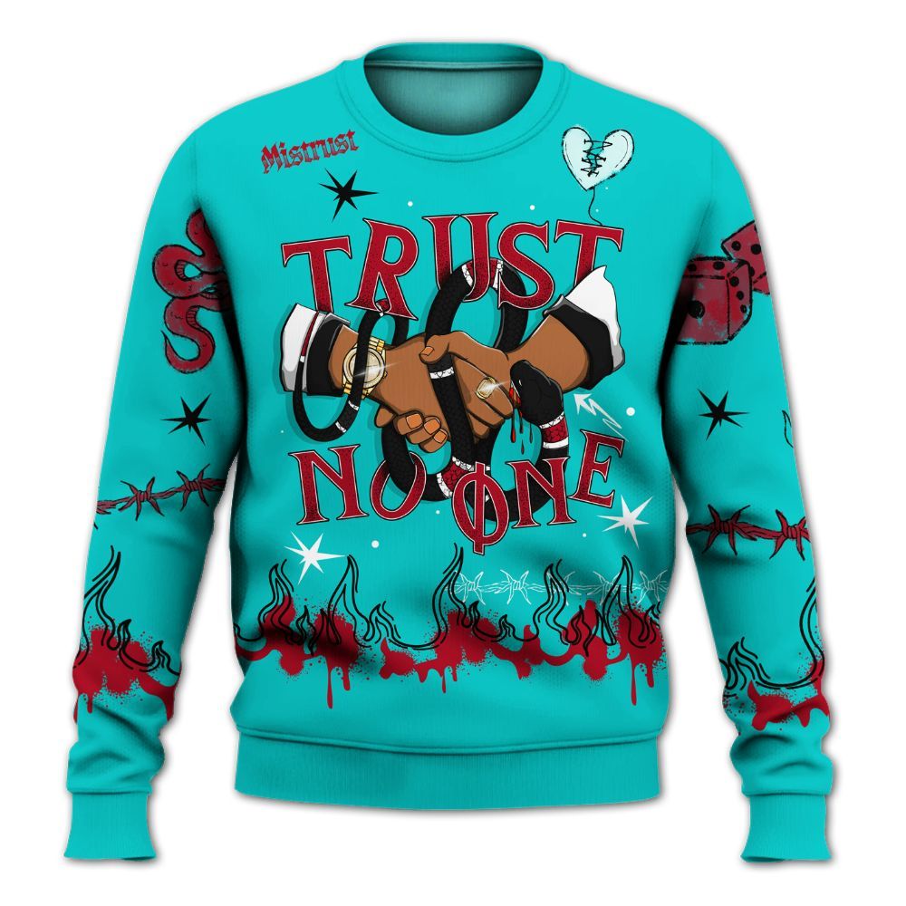 Sweatshirt To Match Air Griffey Max 1 Freshwater - Trust No One Snake-Bite Doodle Crayon All Over Print