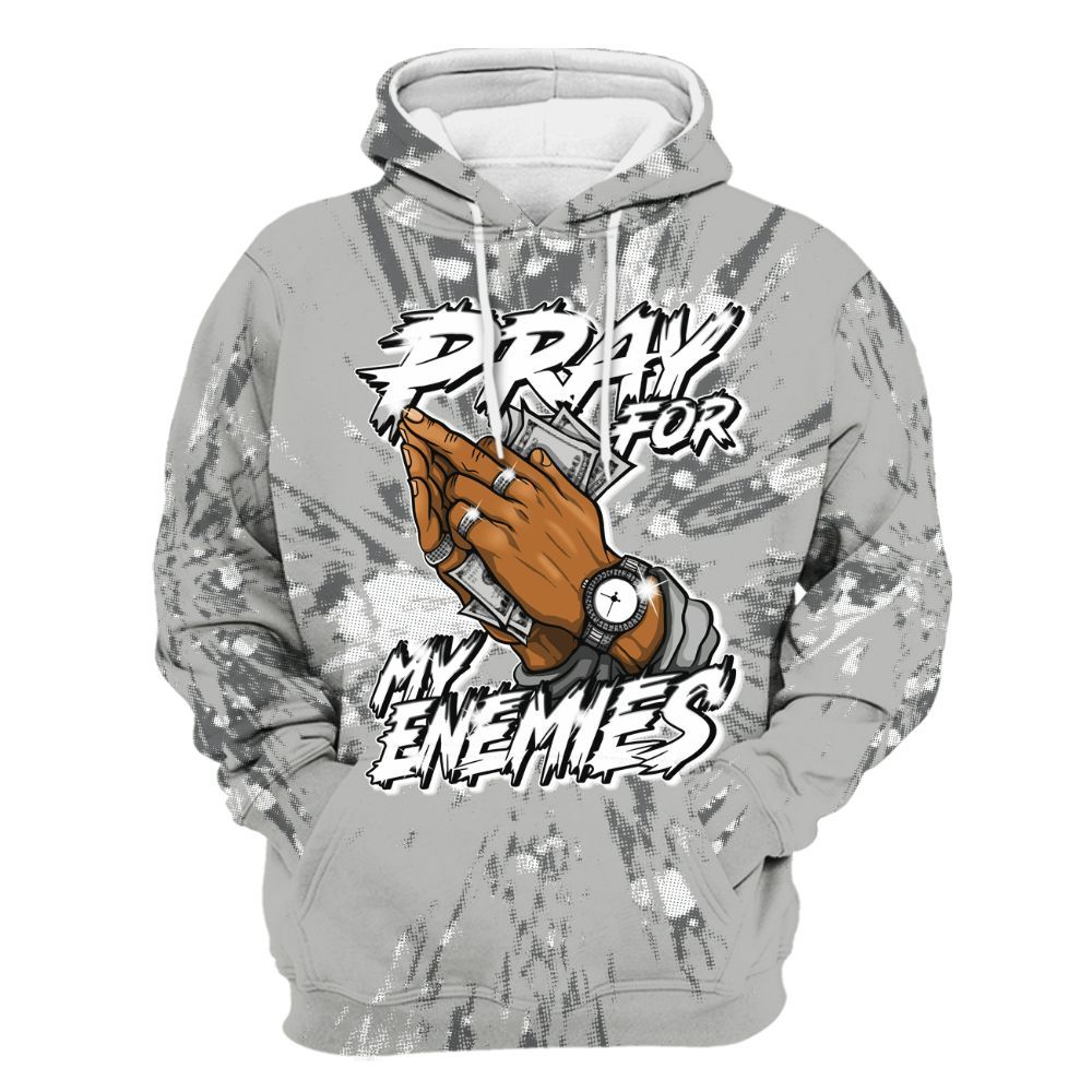 Hoodie To Match Retro Wet Cement 4s - Prayed For Enemies Graphic Luxury All Over Print