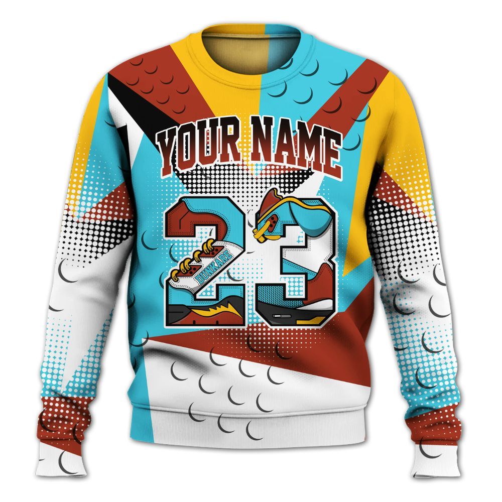 Sweatshirt To Match SB Dunk Di'Orr Greenwood - Poly Custom Name Number 23 5s All Over Print