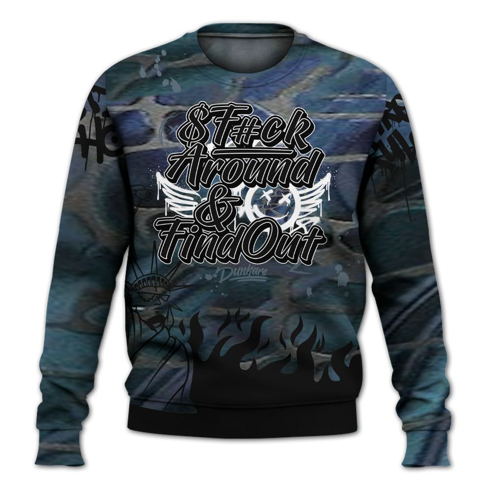 Sweatshirt To Match Air Foamposite Kazuya Mishima - Graphic Fck Around Find Out All Over Print